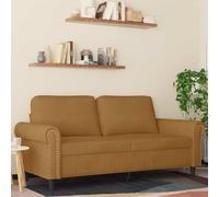 WRJENFSC Canapé 2 Places 172 cm Marron Velours Polyester, Cadre métal, Prof. 50 cm, h. 41 cm, Salon Chambre Bureau Corridor