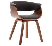 WRJENFSC Chaise de salle à manger - Avec structure en bois bug - 59,5 x 51 x 72 cm - Fauteuil en tissu avec dossier ergonomique - Moderne et robuste - Pour cuisine, salle à manger, salon - Gris