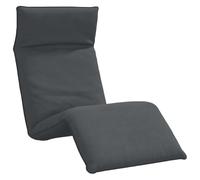WRJENFSC Chaise de sol pliable avec 5 positions réglables, chaise longue de jardin pour lire et méditer, tissu Oxford, anthracite, 175 x 54 x 8,5 cm