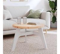 WRJENFSC Dessus de Table Rond 60 cm en Bois de pin Massif Non traité 3 cm d'épaisseur Plateau de Table Rustique Robuste pour Salle à Manger Salon Bureau et créations DIY