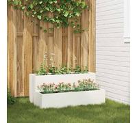 WRJENFSC Jardinière surélevée 100x60x45 cm en Acier Blanc, Potager Moderne avec Fond Ouvert pour Un Drainage Optimal, Design Minimaliste Robuste pour Patio, Balcon ou terrasse