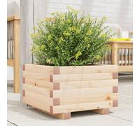 WRJENFSC Jardinière surélevée 40x40x26,5 cm Bois de pin Brut Massif Robuste pour Balcon Jardin terrasse bac Potager extérieur avec Grand Volume pour Plantes aromatiques ou Fleurs