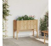 WRJENFSC Jardinière surélevée 90 x 35 x 70 cm en Bambou Marron avec Compartiment pour Potager surélevé, Forme rectangulaire Robuste et Design Moderne pour terrasse Balcon et Jardin