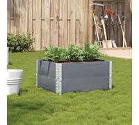 WRJENFSC Jardinière surélevée empilable 80x60 cm en pin Massif Gris, bac Potager extérieur Pliable avec charnières galvanisées, Design Rustique Robuste pour Balcon Jardin terrasse