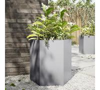 WRJENFSC Jardinière Surélevée Hexagonale 46x40x45 cm en Acier Galvanisé, Potager Haut sans Fond, Bac à Fleurs Grande Capacité pour Balcon Terrasse Jardin Extérieur
