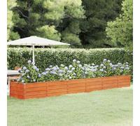WRJENFSC Lit Surélevé 480 x 80 x 45 cm Acier Corten Marron Auto-Patinable, Jardinière Haute sans Entretien pour Potager Balcon Terrasse Jardin Extérieur