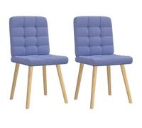 WRJENFSC Lot de 2 chaises de salle à manger - Bleu jean - 45 x 54 x 86 cm - Design moderne en bois de polyester et métal - Charge maximale : 110 kg - Chaises de cuisine confortables pour salle à