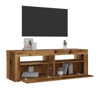 WRJENFSC Lot de 2 tables de chevet en bois recyclé - 60 x 35 x 40 cm - Avec LED RVB et port USB - Design moderne - Pour chambre à coucher, salon, couloir