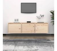 WRJENFSC Lot de 3 armoires TV en pin massif - 45 x 30 x 35 cm - Armoire murale pour salon