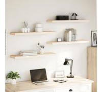 WRJENFSC Lot de 4 étagères flottantes, 90 x 23,5 x 4 cm, matériau matériau bois avec placage chêne, robustes pour salon, cuisine, salle de bain