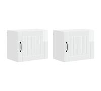 WRJENFSC Lucca Lot de 2 façades de cuisine en blanc brillant, panneau avant robuste en bois pour un design de cuisine élégant, 50 x 31 x 40 cm
