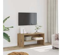WRJENFSC Meuble TV bas - Chêne artisanal - 80 x 40 x 40 cm - Matériau du bois avec espace de rangement - Design stable pour salon, chambre à coucher