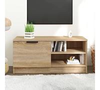 WRJENFSC Meuble TV bas en chêne Sonoma avec espace de rangement - 80 x 35 x 36,5 cm - Pour salon