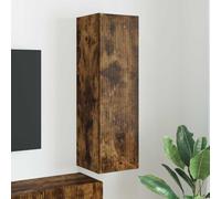 WRJENFSC Meuble TV mural en chêne fumé - 30 x 31 x 100 cm - Matériau du bois - Design moderne - Peu encombrant - Pour salon, chambre à coucher, couloir