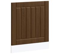 WRJENFSC Panneau de lave-vaisselle Lucca aspect chêne marron, panneau avant pour lave-vaisselle, façade de meuble encastrable en bois, largeur 60 cm