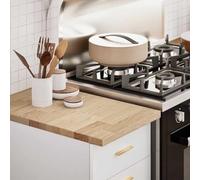 WRJENFSC Plan de Travail Cuisine en chêne Massif 40 x 63,5 cm épaisseur 2,7 cm Surface poncée Style Rustique Durable Multi-Usage pour Cuisine Bureau Salle de Bain