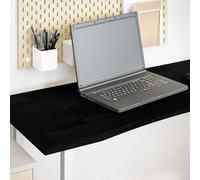 WRJENFSC Plateau de Bureau Bois de chêne Massif 140 x 60 x 2,5 cm Marron foncé sans Trous rectangulaire Plan de Travail pour Bureau Salon Cuisine