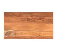 WRJENFSC Plateau de table 100 x 60 x 3,8 cm en bois massif d'acacia pour bureau, cuisine et extérieur, rectangulaire, robuste et durable, design rustique pour salon, jardin et bureau