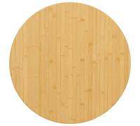 WRJENFSC Plateau de table en bambou 60 cm rond laqué, plan de travail moderne pour cuisine, table de jardin, table basse, table d'appoint, plateau en bois robuste pour salon, salle à manger, balcon et