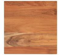WRJENFSC Plateau de table en bois massif d'acacia 60 × 60 × 3,8 cm, carré, table de bar, cuisine, balcon, extérieur