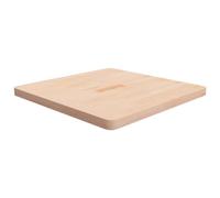 WRJENFSC Plateau de table en chêne - 70 x 70 cm - Bois massif naturel non traité - Plan de travail rustique - Table de bar, d'extérieur et intérieur - Pour salon, salle à manger, gastro