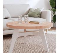 WRJENFSC Plateau de table rond de 80 cm en hêtre massif de 4 cm d'épaisseur - Design moderne pour table basse, plan de travail, cuisine ou bistro extérieur