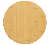 WRJENFSC Plateau de table rond en bambou laqué 50 x 4 cm - Design moderne - Robuste et facile à nettoyer - Pour table basse, bureau, cuisine, balcon et bureau à domicile