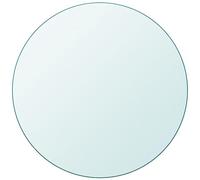 WRJENFSC Plateau de table rond en verre trempé 800 mm transparent 10 mm d'épaisseur Design moderne robuste et durable pour table à manger, table basse, table de jardin, salon, cuisine, balcon