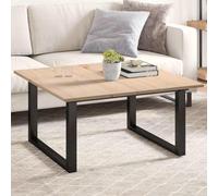 WRJENFSC Plateau pin 90x90 cm, 1,7 cm, 2x45 cm, Lisse, Table Basse/Bureau