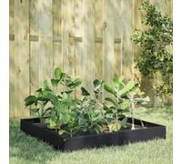 WRJENFSC Potager surélevé 100 x 100 x 26 cm en Acier Noir sans Fond bac Potager extérieur Robuste Design Moderne pour Balcon Jardin terrasse