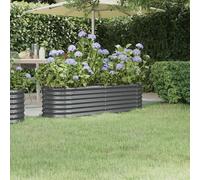 WRJENFSC Potager surélevé Ovale Anthracite 152 x 40 x 36 cm Acier galvanisé thermolaqué bac Potager Exterieur Robuste pour Jardin Balcon terrasse