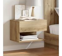 WRJENFSC Table de Chevet Murale chêne Artisanal 46 x 30 cm en Bois d'ingénierie Robuste et plafonnier Flottant Gain de Place pour Chambre Salon Bureau