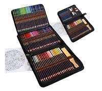 WRKEY Kit Dessin Complet 96 pièces - Debutant ou Professionnel, Trousse de 72 Crayon de Couleurs, 12 Crayon Papier et Accessoires, Idéal pour Enfants, Adultes et Artistes