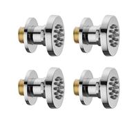WRKMH 4pcs Douches Latérales Chromé Jets Latéraux Réglables Jets de Pulvérisateur de Massage Ronde 50 * 50mm Acier Inoxydable Latéral à Jet Buses de Massage