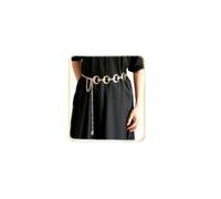 Wrlcorly Chaîne de taille en métal pour femme - Chaîne de ventre multicouche pour robe, jean, bikini, soleil, lune, tournesol, pendentif en O, chaînes de corps, accessoires de bijoux, ton or réglable