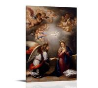 WRLIFWJXU Bartolome Esteban MurilloPoster sur toile Peinture à l'huile Décoration Art Poster Peinture à Suspendre Peinture Maison Salon Chambre Salle à manger 20 x 30 cm Style cadre