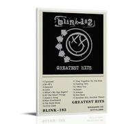 WRLIFWJXU Greatest Hits Blink-182Poster sur toile, peinture à l'huile décorative à suspendre, pour maison, salon, chambre à coucher, salle à manger, 20 x 30 cm, style cadre