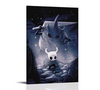 WRLIFWJXU Hollow Knight Poster sur toile Peinture à l'huile Peinture décorative Art Poster Peinture à suspendre pour la maison, le salon, la chambre à coucher, salle à manger, 60 x 90 cm, style cadre