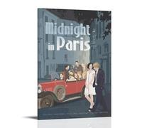 WRLIFWJXU Impression sur toile Midnight In Paris 4 - Décoration murale à thème coucher - Pour salon, chambre à coucher, salle de jeux et bureau - 50 x 75 cm - Style cadre