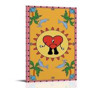 WRLIFWJXU Jhayco Song Bad Bunny TarotPoster Toile Peinture à l'huile Peinture décorative Art Poster Peinture à suspendre pour la maison, le salon, la chambre à coucher, salle à manger, 40 x 60 cm