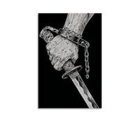 WRLIFWJXU Poster d'anime Épée, noir et autres combinaisons, l'âme du samouraï (4) - Art mural sur toile pour salon, chambre à coucher, salle de jeux, bureau - 30 x 45 cm - Sans cadre
