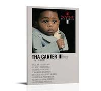 WRLIFWJXU Poster sur toile Tha Carter III de Lil Wayne - Décoration murale pour salon, chambre à coucher, salle de jeux, bureau - 30 x 45 cm - Style cadre