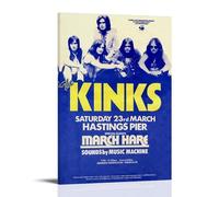 WRLIFWJXU The Kinks4Poster sur toile pour salon, chambre à coucher, salle de jeux, bureau - 50 x 75 cm - Style cadre