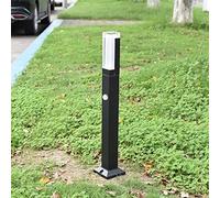 WRMING Borne Lumineuse Exterieur avec Détecteur de Mouvement, LED Lampadaire extérieur Jardin IP65 étanche 60cm Borne Exterieur Moderne en Aluminium, Blanc Chaud, pour Chemins Terrasse Patio