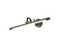 WRMING Lampe Miroir Coiffeuse Salle de Bain 7W LED Lampe de Miroir Vintage Laiton Antirouille Lampe De Maquillage IP44 Étanche Applique Murale, 240° Réglable, 630lm 35cm 4000K,Noir