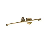WRMING Lampe Miroir Coiffeuse Salle de Bain 7W LED Lampe de Miroir Vintage Laiton Antirouille Lampe De Maquillage IP44 Étanche Applique Murale, 240° Réglable, 630lm 35cm 4000K (brass)