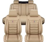 WRNHZNEW Housse Protection Siege Voiture pour KIA Sportage 2012-2017, Cuir Avant et Arrière Confortables Respirant Nonslip Housses Siège Imperméable Auto Ensembles Housses Siège,Beige