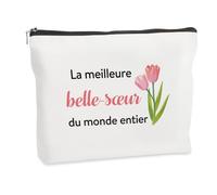 WRNZL Cadeau Belle Soeur Noel Fete des Meres Anniversaire Paques Halloween Retraite Merci Cadeaux Belle Soeur Idee Original Utile Insolite Trousse Maquillage Trousse de Toilette