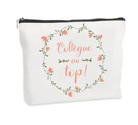 WRNZL Cadeau Collegue de Travail Femme CollèGue Noel Anniversaire Retraite Merci Paques Halloween Cadeau Départ Bureau Collègue de Travail Cadeaux Idee Original Utile Insolite Trousse Maquillage
