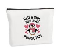 WRNZL Cadeau de pingouin pour femmes et filles, trousse de maquillage amusante sur le thème des pingouins, cadeau idéal pour Noël, anniversaire, Saint-Valentin, fête des mères, Noël, remise de diplôme